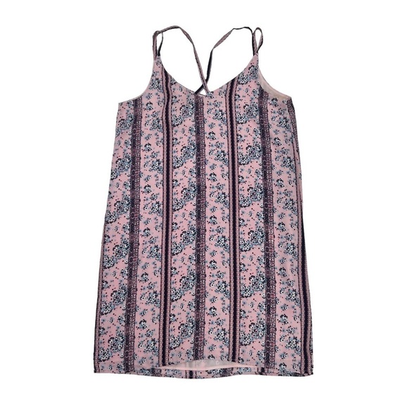 NWT Pink Rose Pink Spaghetti Strap Floral Dress Size Large Women's - Picture 1 of 5